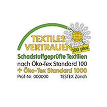 Siegel von Textiles Vertrauen